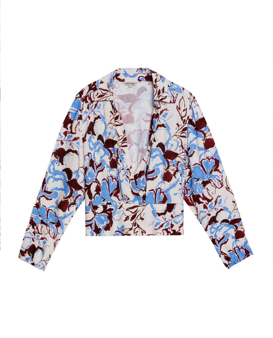Women´s Floral Cropped Blouse - Raw 63_719G029_CRU114201_3