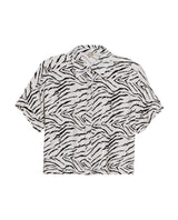 Women's Resort Print Straight Shirt in Viscose, Berth - 1