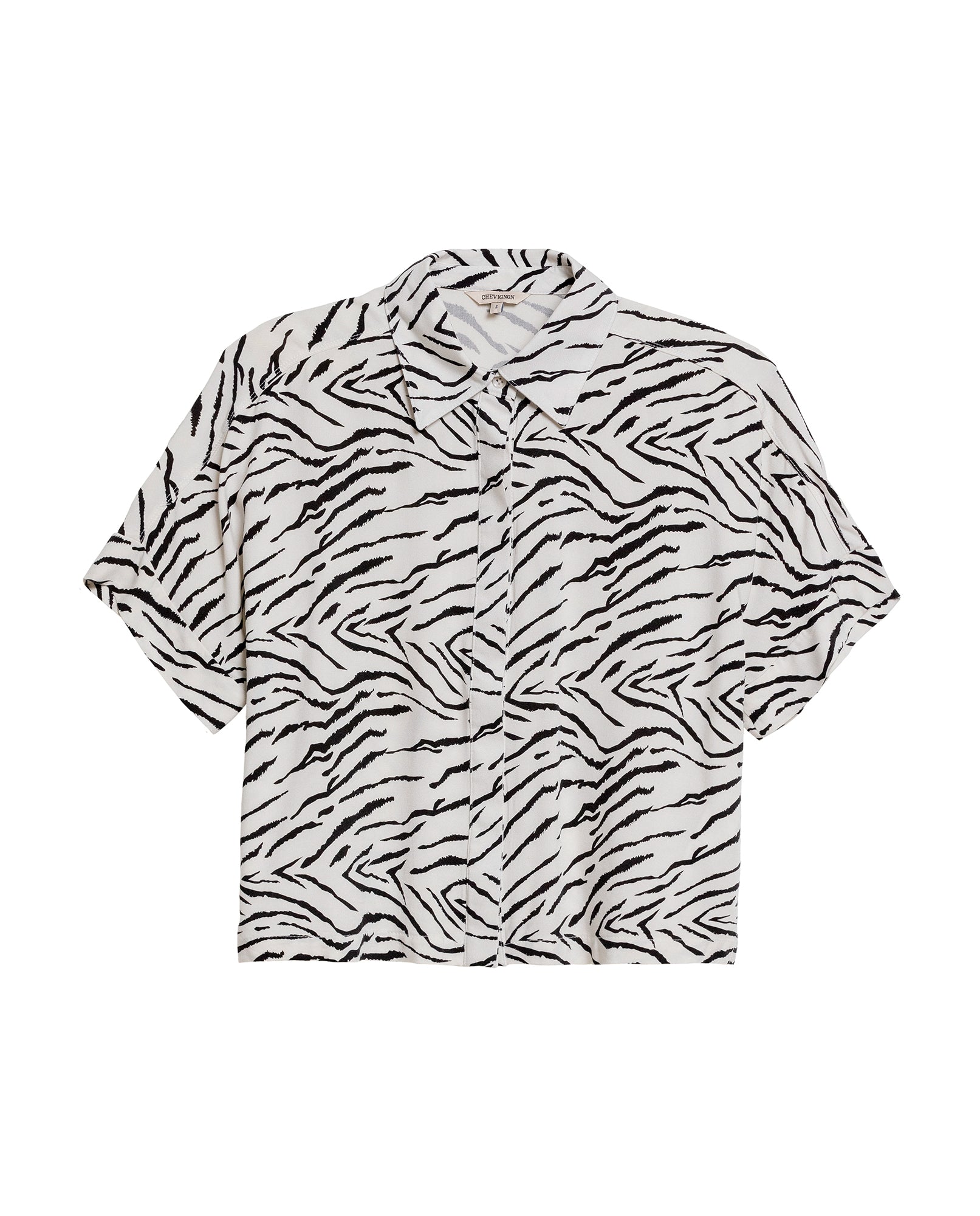 Women's Resort Print Straight Shirt in Viscose, Berth - 1