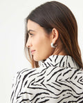 Women's Resort Print Straight Shirt in Viscose, Berth - 6