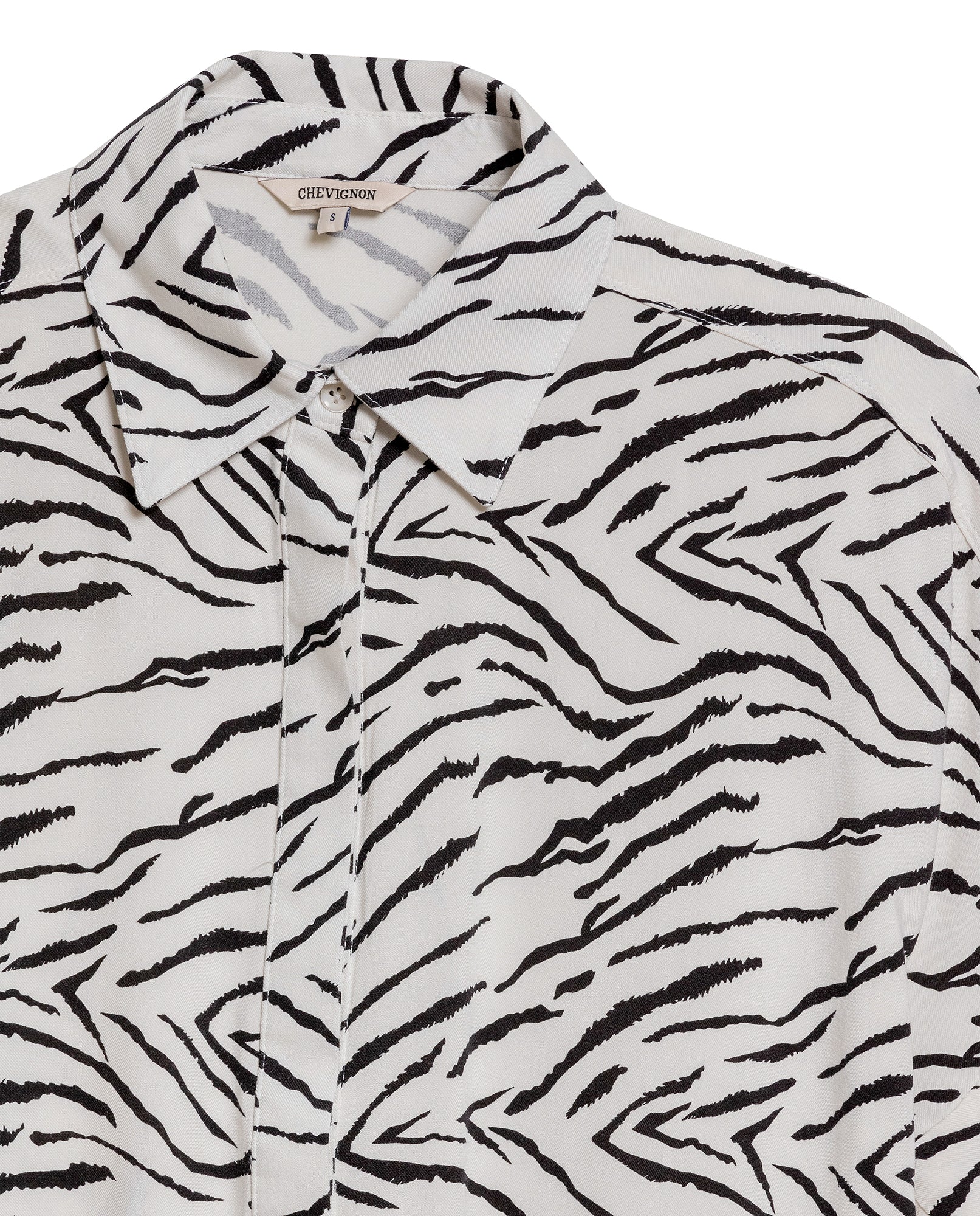 Women's Resort Print Straight Shirt in Viscose, Berth - 7