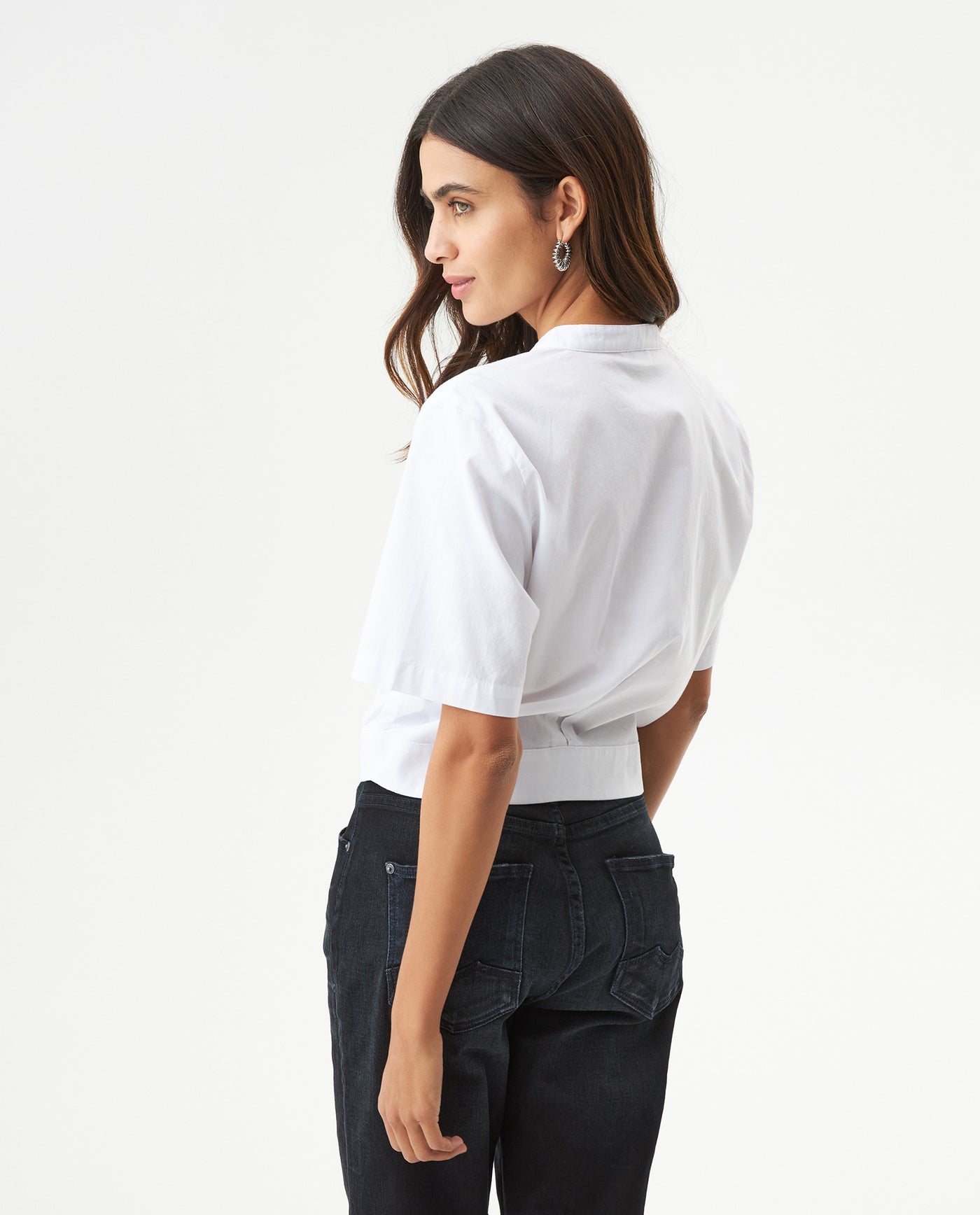 Women´s Cropped Oxford Shirt - White 63_719G032_BLA110601_6