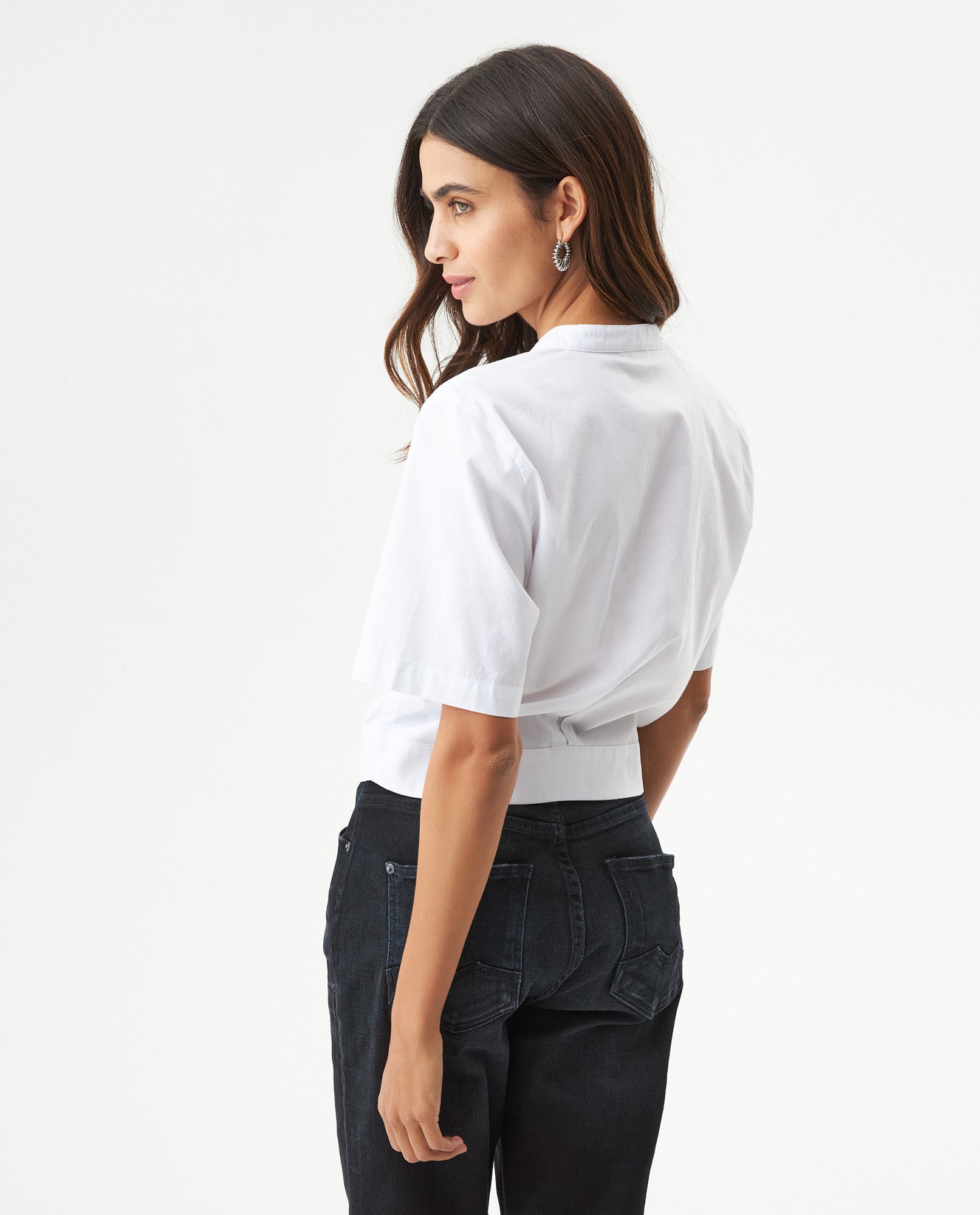 Women´s Cropped Oxford Shirt - White 63_719G032_BLA110601_6