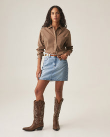 Women´s Poplin Shirt - Brown 63_719H000_CAF181015_0