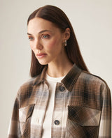 Women´s Plaid Shacket - Brown 63_719H009_CAF181015_4