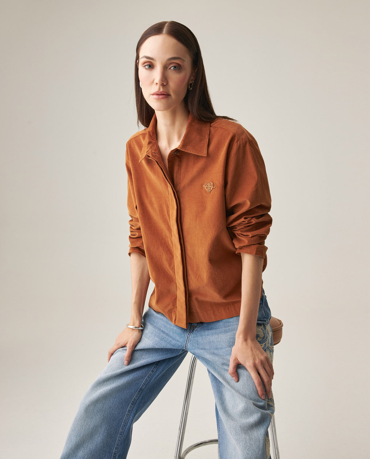 Women´s Corduroy Shacket - Brown 63_719H023_CAF171142_0