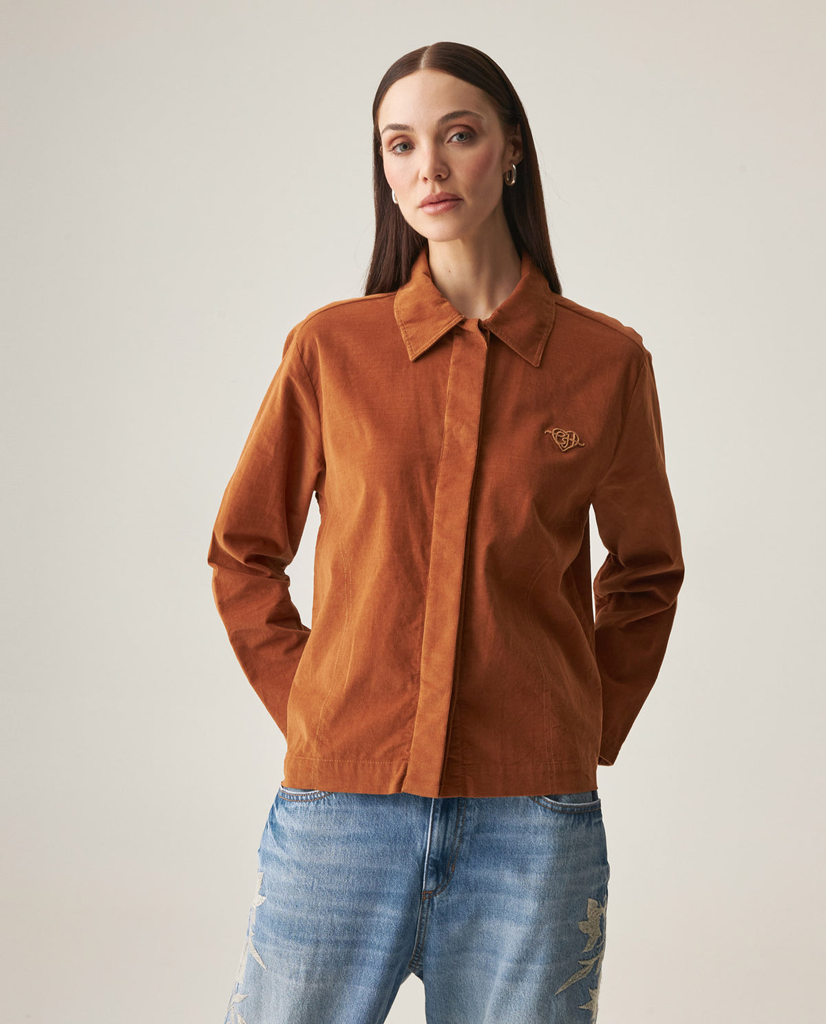 Women´s Corduroy Shacket - Brown 63_719H023_CAF171142_3