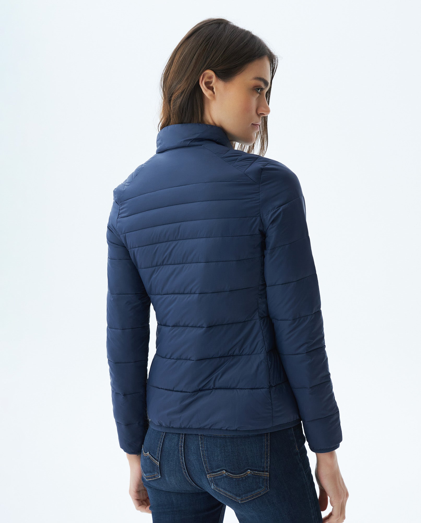 Womens Quilted Water-Resistant Packable Jacket with Storage Bag - Blue 63_720E000_AZU194025_4
