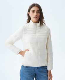 Womens Quilted Water-Resistant Packable Jacket with Storage Bag - White 63_720E000_BLA120601_0