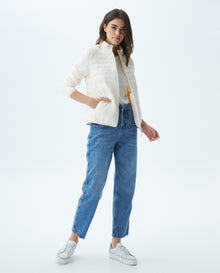 Womens Quilted Water-Resistant Packable Jacket with Storage Bag - White 63_720E000_BLA120601_3
