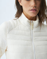 Womens Quilted Water-Resistant Packable Jacket with Storage Bag - White 63_720E000_BLA120601_5