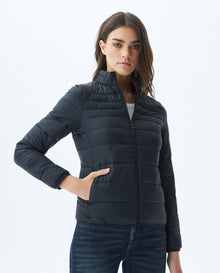Womens Quilted Water-Resistant Packable Jacket with Storage Bag - Black 63_720E000_NEG193909_0