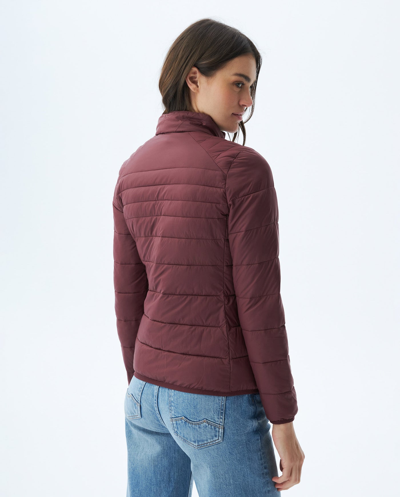 Womens Quilted Water-Resistant Packable Jacket with Storage Bag - Red 63_720E000_ROJ191652_4