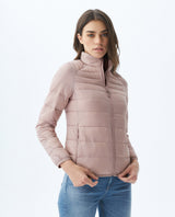 Womens Quilted Water-Resistant Packable Jacket with Storage Bag - Pink 63_720E000_ROS141506_0