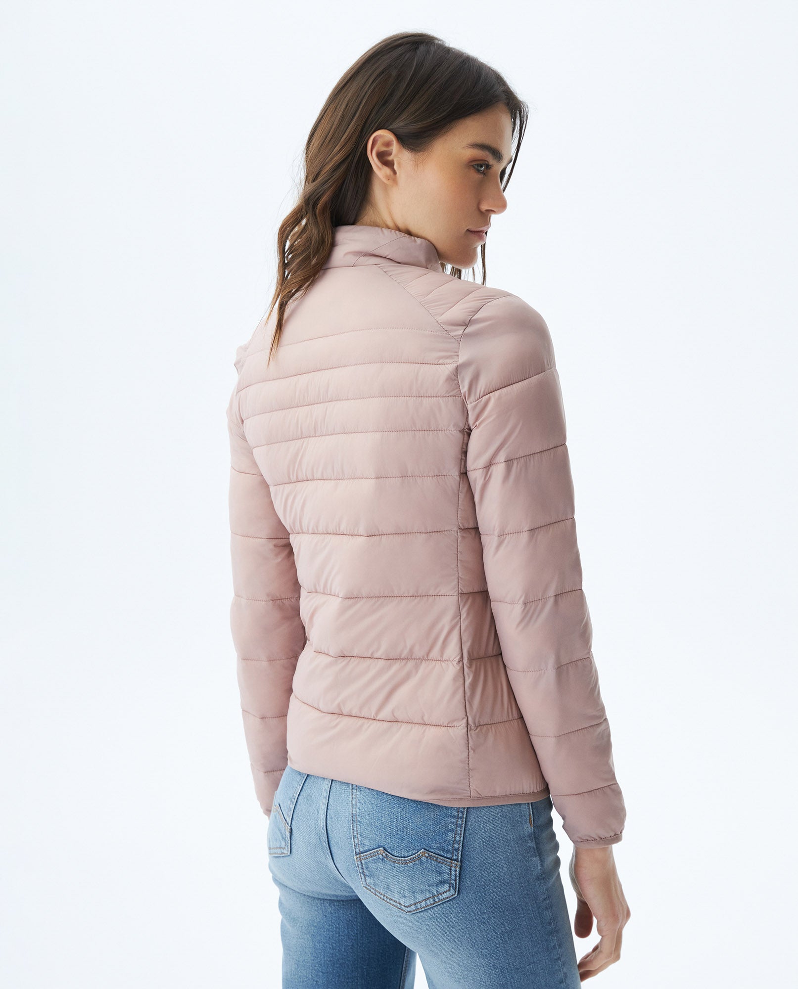 Womens Quilted Water-Resistant Packable Jacket with Storage Bag - Pink 63_720E000_ROS141506_4