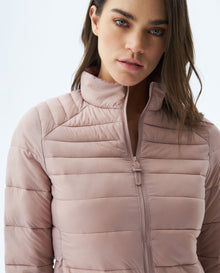 Womens Quilted Water-Resistant Packable Jacket with Storage Bag - Pink 63_720E000_ROS141506_5