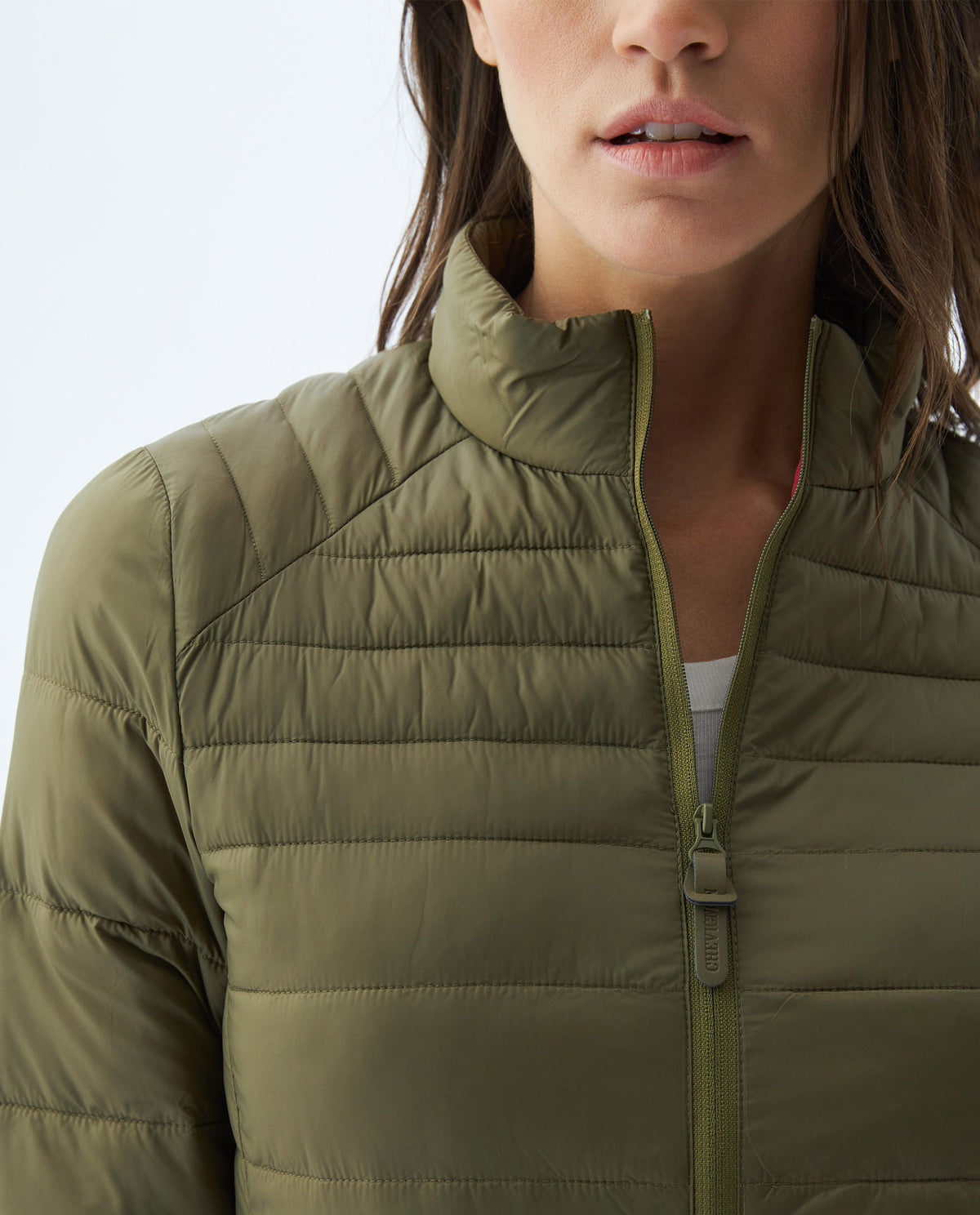Womens Quilted Water-Resistant Packable Jacket with Storage Bag - Green 63_720E000_VER180430_5