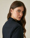 Womens Blazer Smart Polyester Blend Technical Mix Lapel Collar - Blue 63_721H000_AZU194023_7