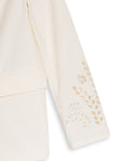Womens Blazer Cuff Embroidery Linen Blend Flower Sleeve Embroidery - Raw 63_721H003_CRU110103_8