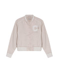 Womens Jacket Lace Embroidery Preppy Look Cotton - Beige 63_721H004_BEI140002_3