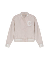 Womens Jacket Lace Embroidery Preppy Look Cotton - Beige 63_721H004_BEI140002_3