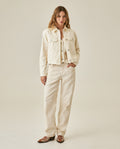 Womens Jacket Trucker Style Cotton–Tencel Denim Lightweight - Raw 63_721H005_CRU114302_4