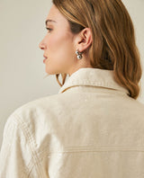 Womens Jacket Trucker Style Cotton–Tencel Denim Lightweight - Raw 63_721H005_CRU114302_7