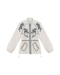 Womens Jacket Parka Style Quilted Polyester Raw Ivory Embroidery - Raw 63_721H006_CRU110103_3