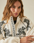 Womens Jacket Parka Style Quilted Polyester Raw Ivory Embroidery - Raw 63_721H006_CRU110103_5