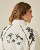 Womens Jacket Parka Style Quilted Polyester Raw Ivory Embroidery - Raw 63_721H006_CRU110103_7