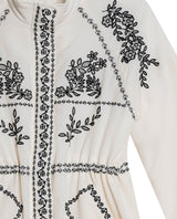 Womens Jacket Parka Style Quilted Polyester Raw Ivory Embroidery - Raw 63_721H006_CRU110103_8