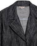 Womens Jacket Blazer Crop Style Cotton Denim Lightweight - Black 63_721H007_NEG194004_8