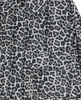 Womens Jacket Bomber Animal Print Polyester Quilted Shirt Collar - Brown 63_721H008_CAF181314_8