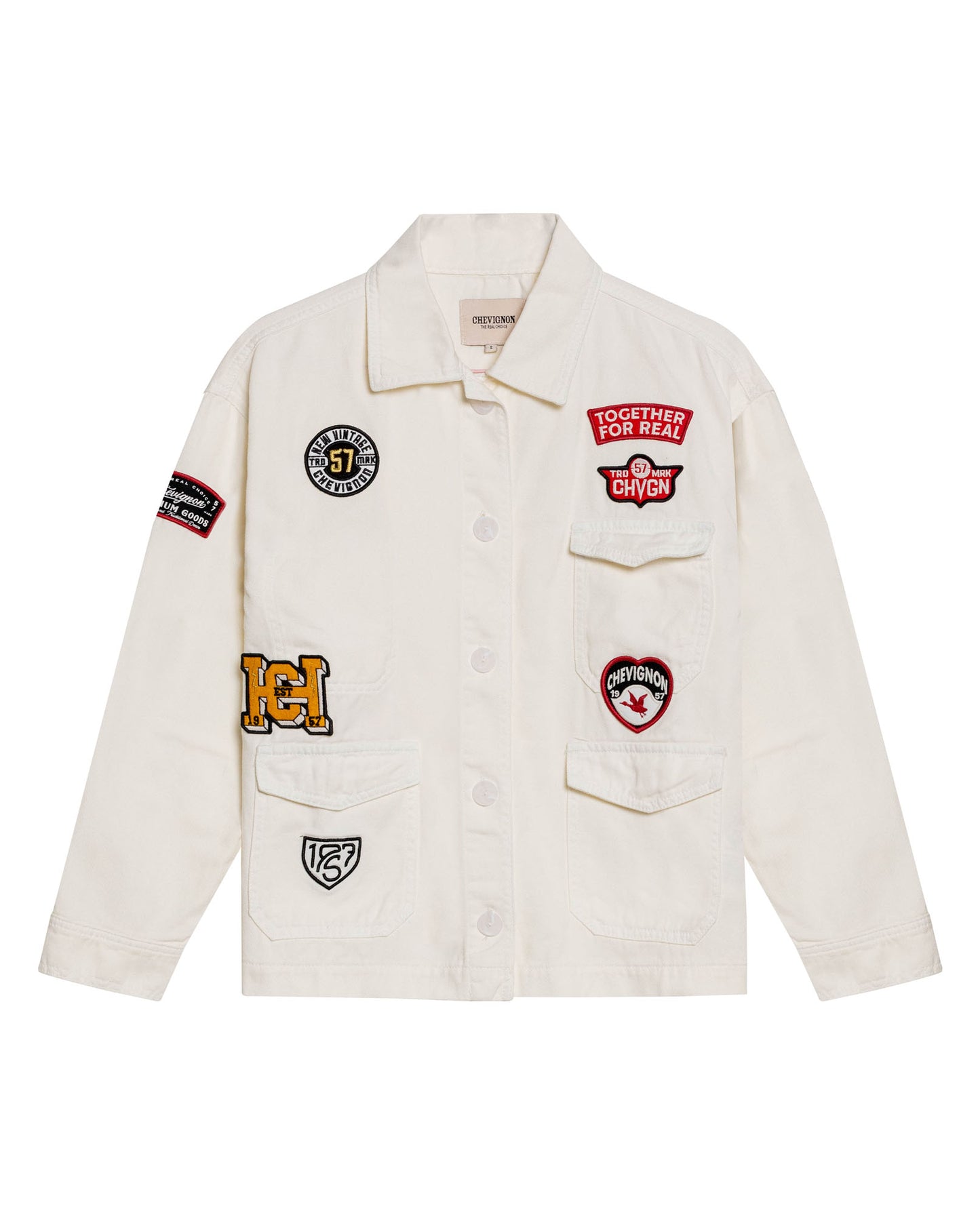 Womens Jacket Shacket Wide Silhouette Cotton Denim Lightweight - Raw 63_721H010_CRU114302_0