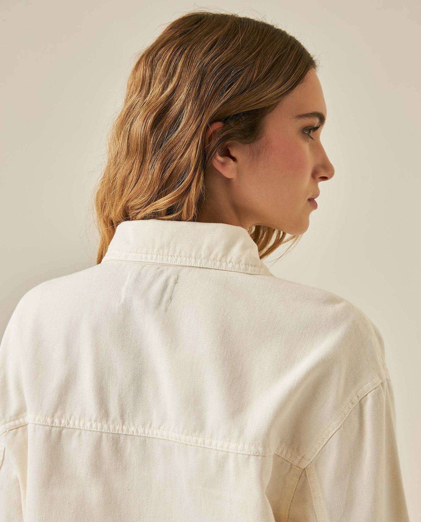 Womens Cotton Patch Detail Shirt Jacket - Raw 63_721H702_CRU135304_7