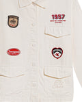 Womens Cotton Patch Detail Shirt Jacket - Raw 63_721H702_CRU135304_8