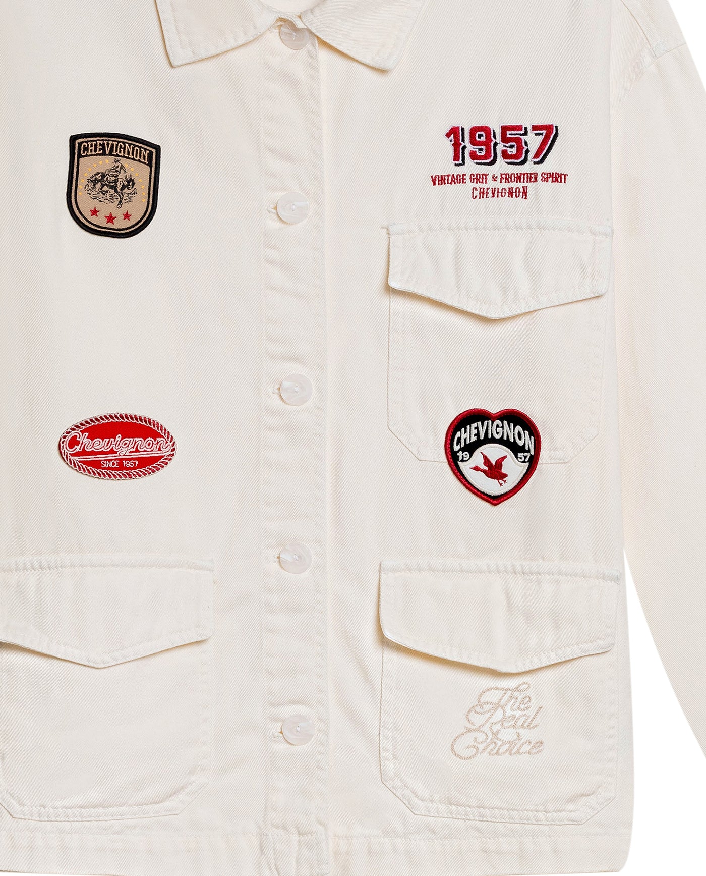 Womens Cotton Patch Detail Shirt Jacket - Raw 63_721H702_CRU135304_8