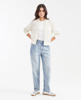 Women's Relaxed Fit Mesh Bomber Jacket with Lurex in Polyester-Rayon-Lurex - 2