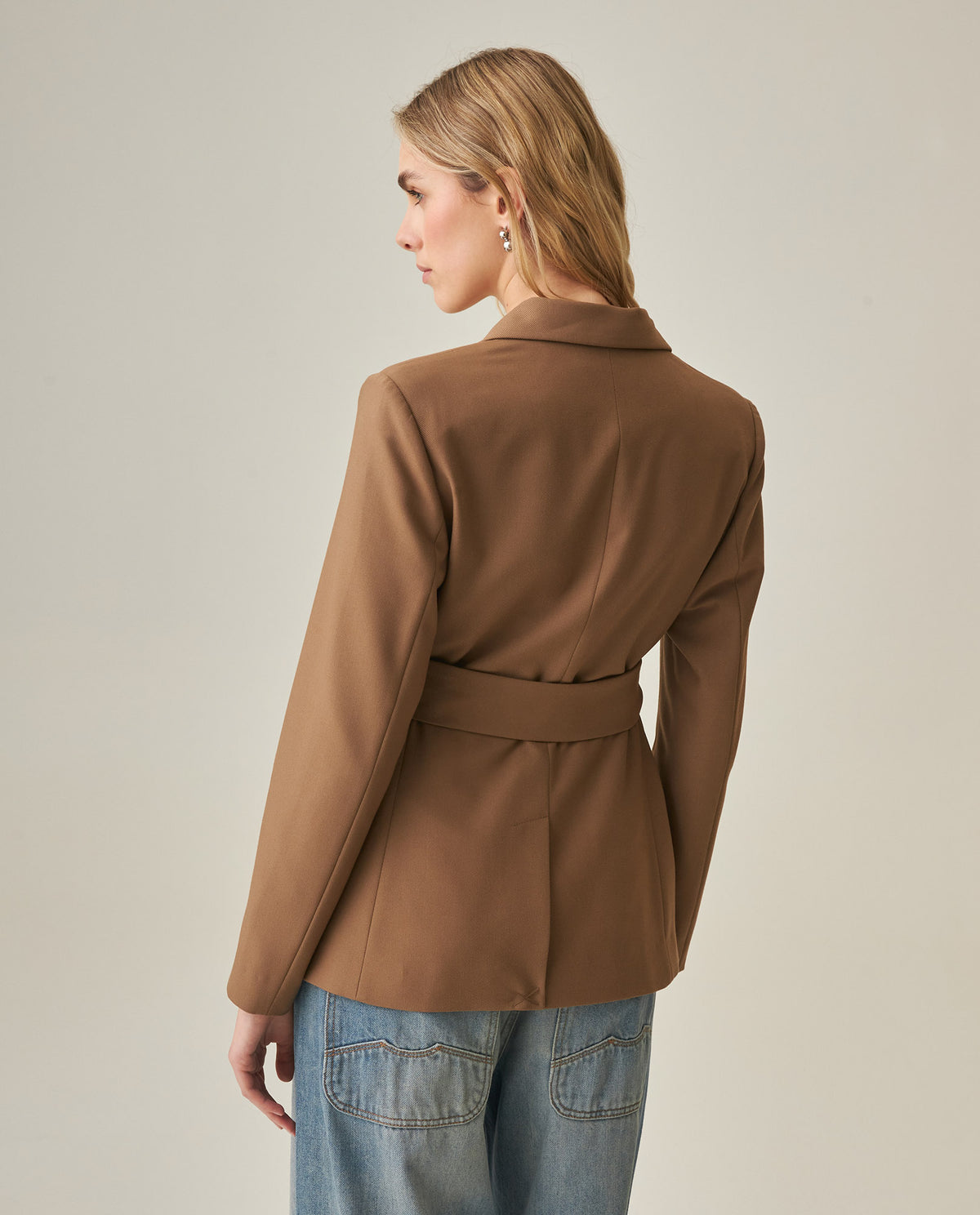Women´s Belted Blazer - Khaki 63_722H000_CAQ150309_6