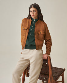 Women´s Bomber Jacket - Brown 63_722H002_CAF181024_0