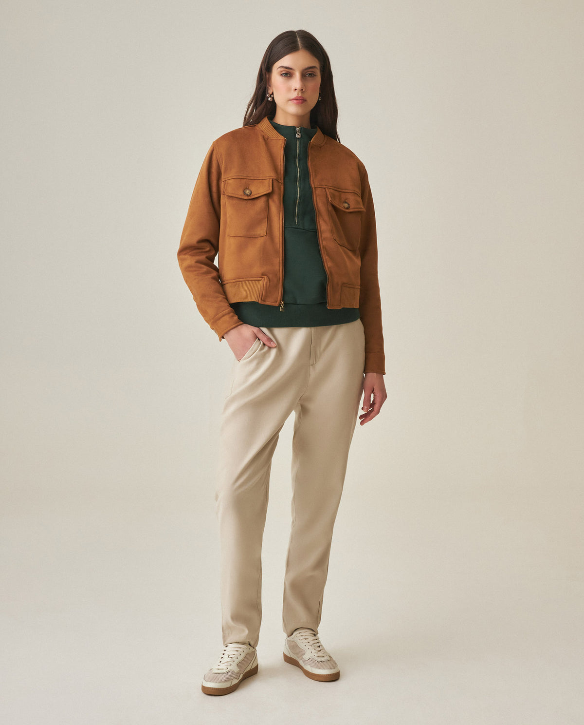 Women´s Bomber Jacket - Brown 63_722H002_CAF181024_3