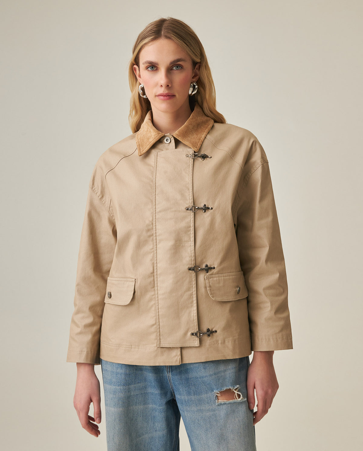 Women´s Trucker Jacket - Beige 63_722H004_BEI161102_5