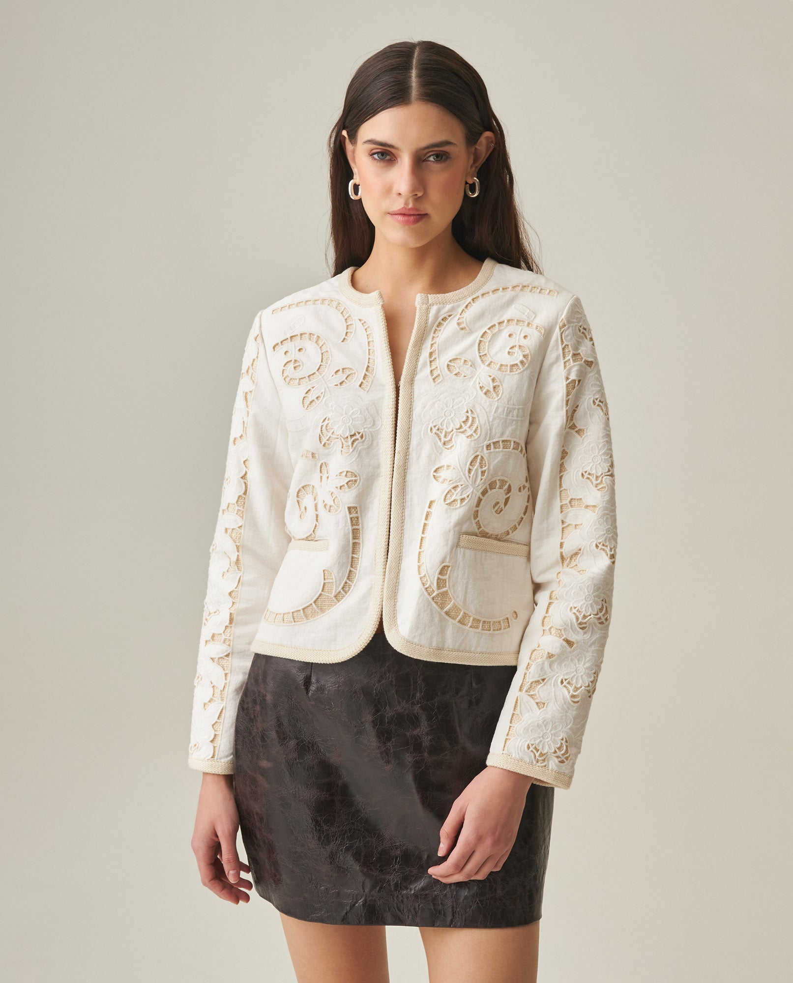 Women´s Cropped Jacket - Raw 63_722H006_CRU110103_0