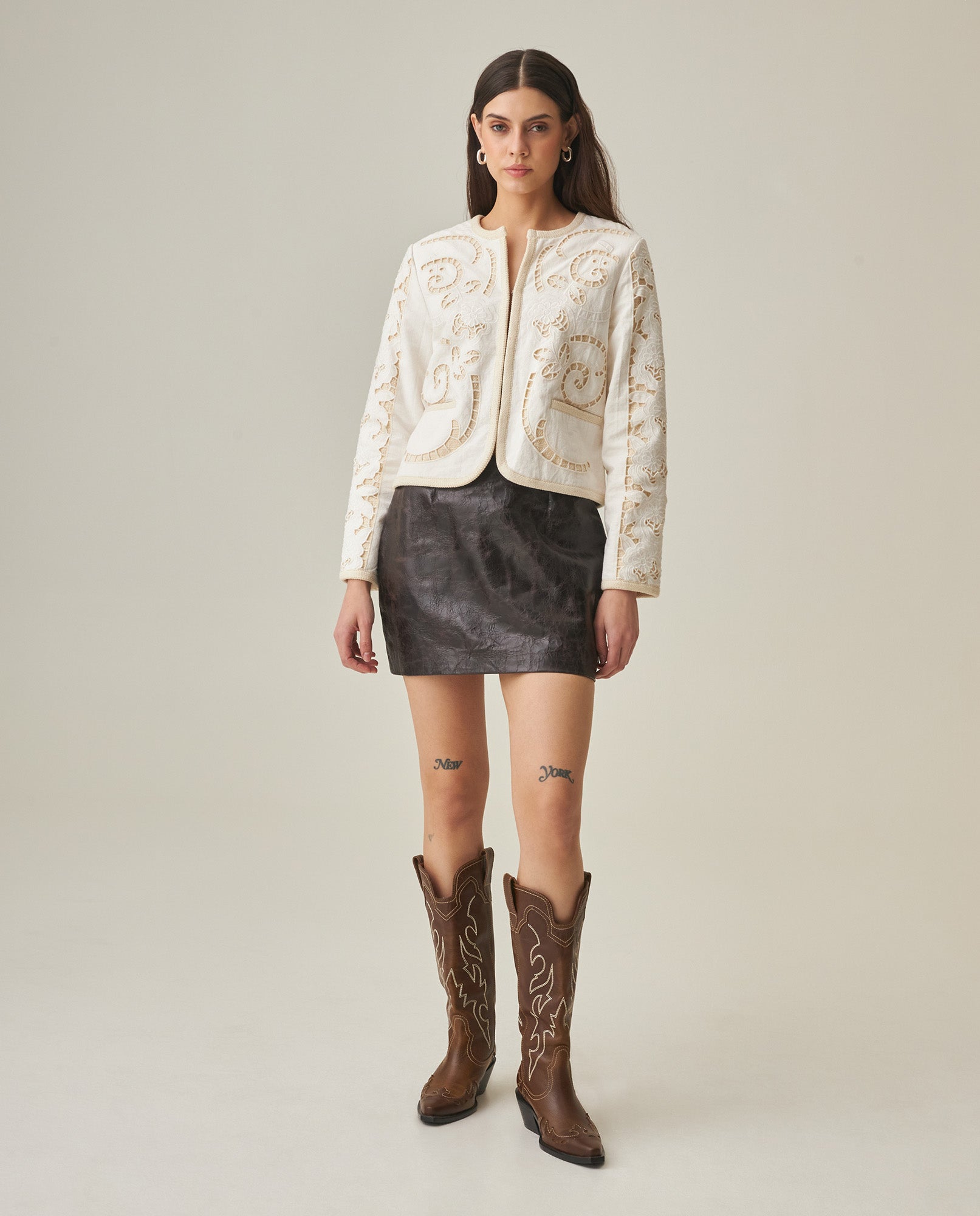 Women´s Cropped Jacket - Raw 63_722H006_CRU110103_3