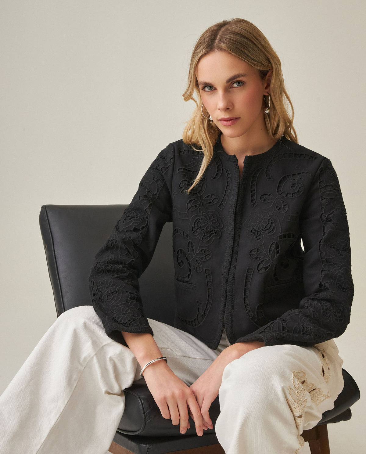 Women´s Cropped Jacket - Black 63_722H006_NEG194007_3