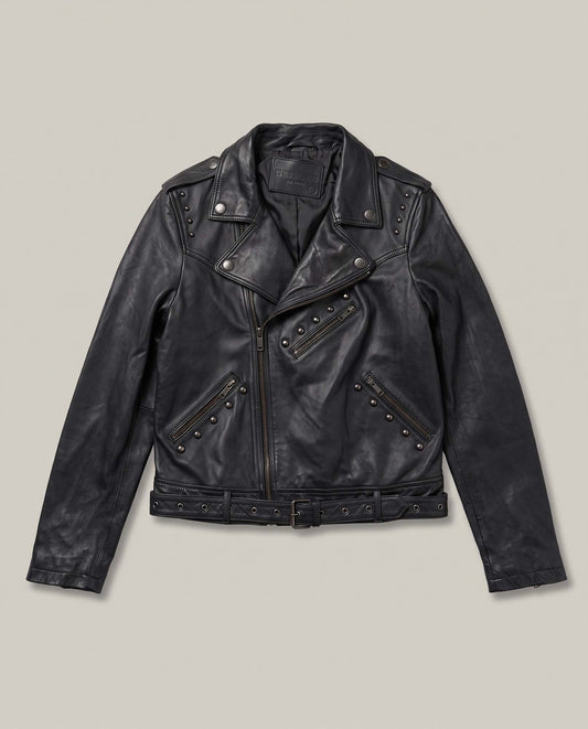 Women´s Leather Biker Jacket - Black 63_724D400_NEG193909_3