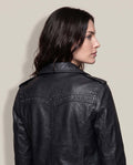 Women´s Leather Biker Jacket - Black 63_724D400_NEG193909_6