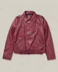 Women´s Leather Biker Jacket - Red 63_724D400_ROJ191531_3