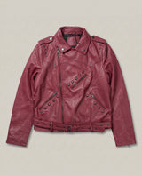 Women´s Leather Biker Jacket - Red 63_724D400_ROJ191531_3