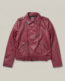 Women´s Leather Biker Jacket - Red 63_724D400_ROJ191531_3